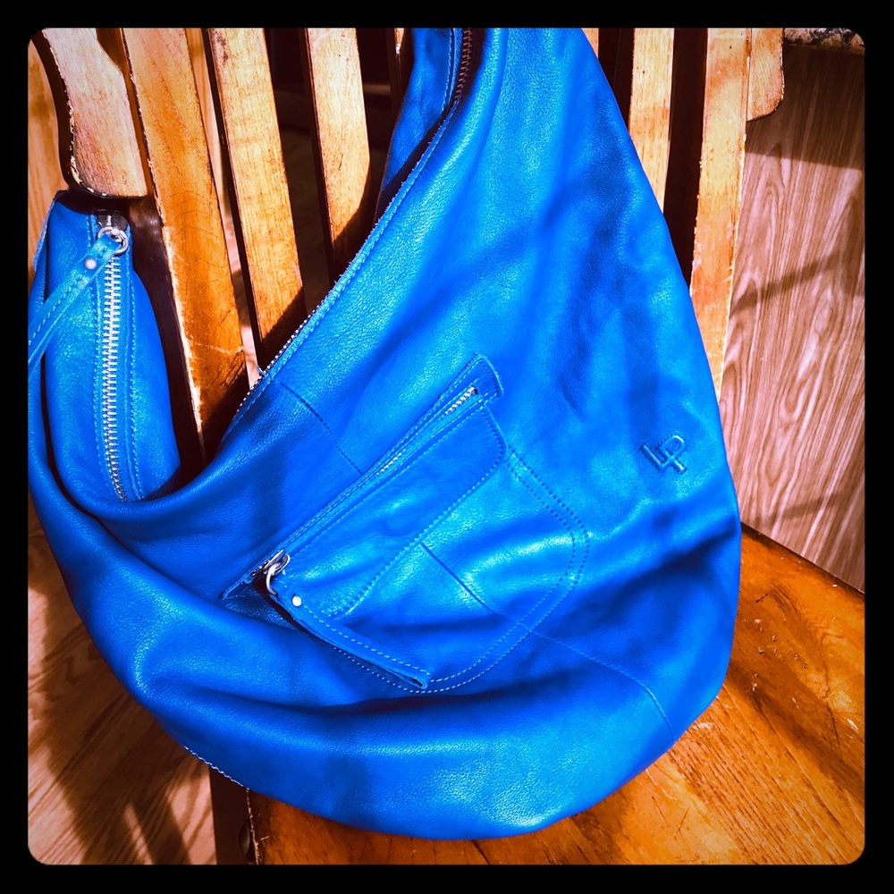 Blue Linea Pelle hand bag